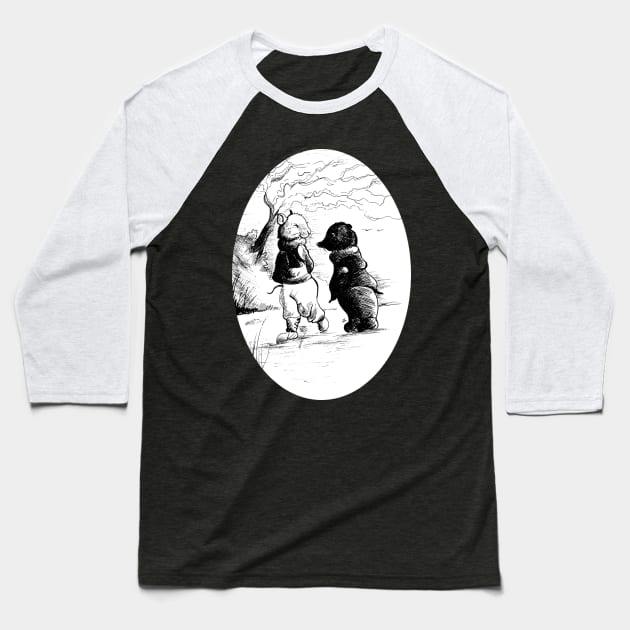 Ratty and Mole 23/08/22 - Children's book inspired designs Baseball T-Shirt by STearleArt